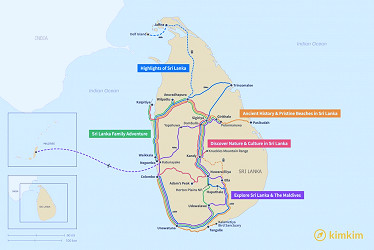 Sri Lanka Travel Maps - Maps to help you plan your Sri Lanka Vacation |  kimkim